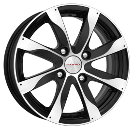 Купить запчасть RAPID - R14248 RAPID ДЖЕМИНИ АЛМАЗ (KC617) 6.0X15 4/114.3 ET43 d67.1 /black/ [r14248]