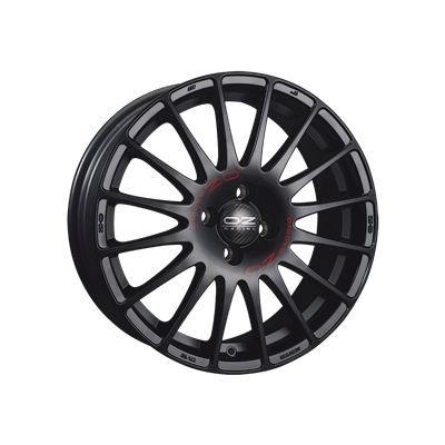 Купить запчасть OZ - WHS029257 Superturismo GT 17/7,5 ET50 Matt black + red lettering