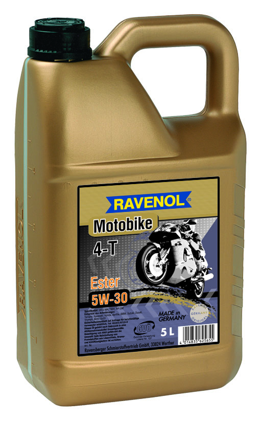 Купить запчасть RAVENOL - 4014835701755 Motobike 4-T Ester 5W-30, 5л