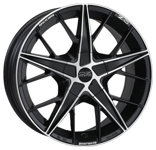 Купить запчасть OZ - WHS069004 Quaranta 4 16/7 ET25 Matt black + diamond cut